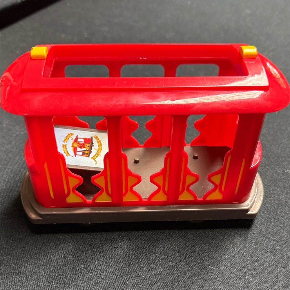 Two Daniel Tiger Toy Trolley Cars